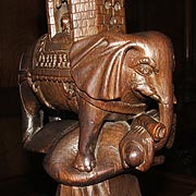 Elephant Bench End on the Choir Stalls in Ripon Cathedral - � Nash Ford Publishing