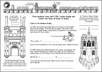 Medieval London Bridge Activity Sheet