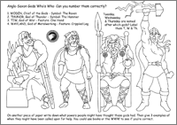 Anglo-Saxon Gods Activity Sheet