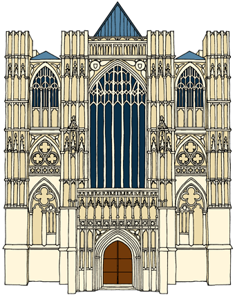Medieval Westminster Abbey (the famous towers were added later) -  � Nash Ford Publishing 
