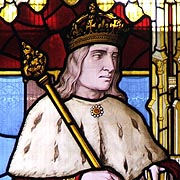 Stained glass window featuring King Edward IV - � Nash Ford Publishing