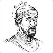 Drawing of Richard Neville, Earl of Warwick, after an Elizabethan Portrait - � Nash Ford Publishing