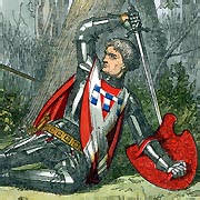 Coloured engraving of the Death of Richard Neville, Earl of Warwick - � Nash Ford Publishing