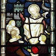 St. Piran preaching to the people of Cornwall